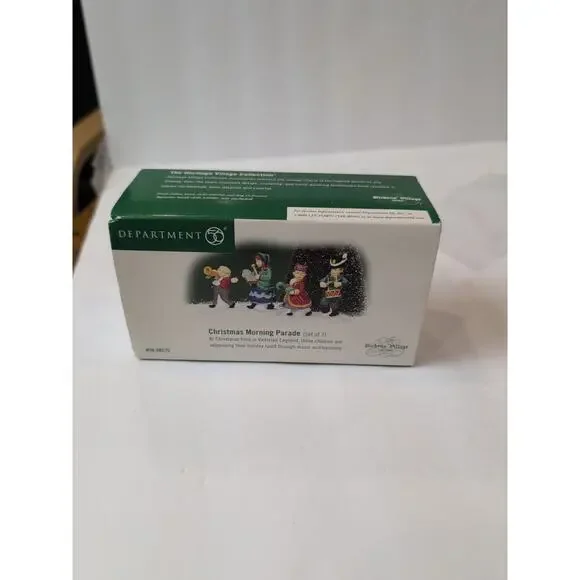 Department 56 Christmas Morning Parade 58575 Dickens Village Set Of 2 With Box - Picture 7 of 7